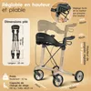 Déambulateur pliable et léger ELONEO en carbone avec siège, Voir les images du produit 2