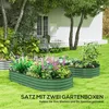 Outsunny 2er-Set Hochbeet aus Stahl, Pflanzbeet Frühbeet Produktbild-Vorschau 8
