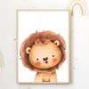 Löwe Giraffe Tiger Safari Tiere 3er Set Kinderzimmer Bilder Produktbild-Vorschau 3