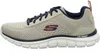 Side view of a beige Skechers athletic shoe. Voir les images du produit