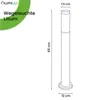 A diagram of a silver bollard light with dimensions indicated. Produktbild-Vorschau