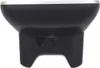 The back view of a black and gray cordless phone base station. Voir les images du produit
