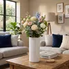 Witte, ronde keramische vaas, 20 cm hoog, glad en glanzend, Productafbeelding-voorbeeld 8