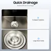 Lavello da cucina, rubinetto girevole a 360°, cestello per Anteprima dell’immagine prodotto 5