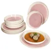 12tlg Tafelservice Reactive Glaze Paris 6 Pers. Produktbild-Vorschau 1
