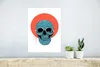 MuchoWow® Poster Totenkopf - Blau - Brille - Mond - Orange Produktbild-Vorschau 5