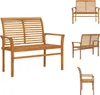vidaXL Panchina da giardino 112 cm in legno massiccio di Anteprima dell’immagine prodotto 1