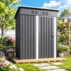 Geräteschuppen Gerätehaus Gartenhaus Metall XL Fundament Produktbild-Vorschau 3