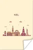 MuchoWow® Poster Kiel - Deutschland - Skyline 60x90 cm - Produktbild-Vorschau 1