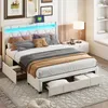 Polsterbett 160x200cm mit USB und Steckdosen, Jugendbett Produktbild-Vorschau 2