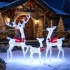 COSTWAY 3-delige LED-rendierfamilie, kerstverlichting met Productafbeelding-voorbeeld 8