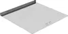 A stainless steel cutting board with a gray handle. Produktbild-Vorschau