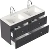 Badmöbel Helios Cottage Doppel-Waschbecken SoftClose Produktbild-Vorschau 4