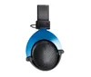 A close-up view of a blue and black gaming headset. Produktbild-Vorschau