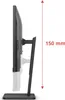 Side view of a black monitor on a stand, with a red arrow indicating a measurement. Produktbild-Vorschau