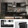 Küchenzeile Vicco R-Line Schwarz Hochglanz/Weiß 350 cm mit Produktbild-Vorschau 4