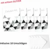 10 Klapp-Einladungskarten Dreiecke Glitzer inkl. 10 weißen Produktbild-Vorschau 5