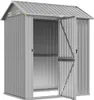 vidaXL Gartenhaus Hellgrau 192x152,5x237 cm Verzinkter Produktbild-Vorschau 3