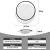 A diagram showing the dimensions of a ceiling light fixture, along with a table detailing its size, light source, color, and material. Náhľad obrázku produktu