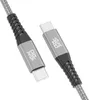 USB-C zu USB-C Kabel 480mbps 60W mit Metall Stecker - Grau Produktbild-Vorschau 1