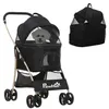 PawHut hondenwagen, 2-in-1 hondenbuggy, inklapbare Productafbeelding-voorbeeld 2
