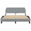 vidaXL Bettgestell "Dover" Hellgrau 120x200 cm Stoff Produktbild-Vorschau 4