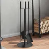 4-częściowy zestaw narzędzi kominkowych 22x59 cm stal Podgląd zdjęcia produktu 2