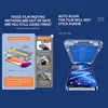 Marketing image showing how to apply a screen protector to a smartphone using an alignment tool. Produktbild-Vorschau