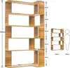 Bücherregal Eck-Bücherregal Standregal mit 5-stöckiges für Produktbild-Vorschau 7
