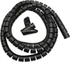 Flexible Kabelspirale Spiralband Kabelkanal Schlauch & Clip Produktbild-Vorschau 1