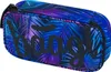 A close-up view of a pencil case with a palm leaf pattern. Podgląd zdjęcia produktu