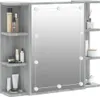 vidaXL Armoire de toilette avec LED Gris Sonoma 70x16,5x60 Voir les images du produit 4
