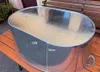 Zinkwanne Badewanne groß rund massiv aus Metall oval Produktbild-Vorschau 4