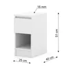 Nachttisch MAJA S1 25 cm Nachtschrank mit 1 Schublade Weiß Produktbild-Vorschau 3
