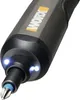 Close-up of the front of a cordless electric screwdriver, showing the bit and two LED lights. Produktbild-Vorschau