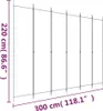 A line drawing of a room divider with dimensions indicated. Náhled obrázku produktu