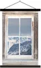 MuchoWow® Textilposter Durchschaubar - Holz - Berge 40x60 Produktbild-Vorschau 1