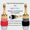 NEXMEX Bananenstecker 14 Stück High End Stecker 24K Produktbild-Vorschau 2