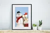 MuchoWow® MuchoWow® Gerahmtes Poster Ein Schneemann mit Produktbild-Vorschau 6