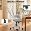 HOMCOM bureaustoel, ergonomische bureaustoel met omklapbare Productafbeelding-voorbeeld 9
