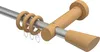 Interdeco Gardinenstange / Vorhangstange Silbergrau / Buche Produktbild-Vorschau 1