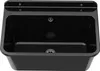 A black sink with a textured surface, mounted on a wall. Produktbild-Vorschau