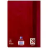 The back cover of a red notebook. Produktbild-Vorschau