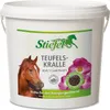 A white bucket of Stiefel Teufelskralle (Devil's Claw) pellets for horses. Produktbild-Vorschau