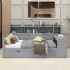 Merax, cama multifuncional de 90x200 cm, sofá cama para Vista previa de la imagen del producto 3