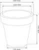 Blumentopf Übertopf Blumenkübel 25 cm x 22,5 cm weiß Produktbild-Vorschau 7