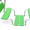 A close-up view of a green outdoor playground swing set with multiple seats. Produktbild-Vorschau