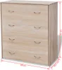 vidaXL Kommode Eichenbraun, 4 Schubladen, 60 x 30,5 x 71 Produktbild-Vorschau 6