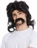 WIG ME UP Perücke Bart Gallier Germane Schwarz 91098-ZA103 Produktbild-Vorschau 1