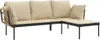 vidaXL 3-tlg. Garten-Lounge-Set mit Kissen Beige Poly Produktbild-Vorschau 4